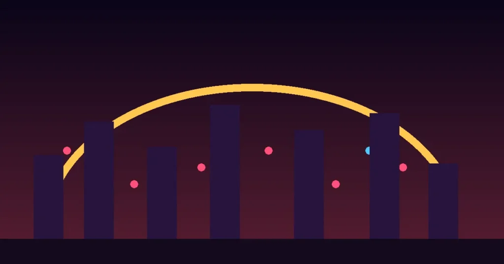 Abstract Mumbai night lights illustration for 91 club Bandra West